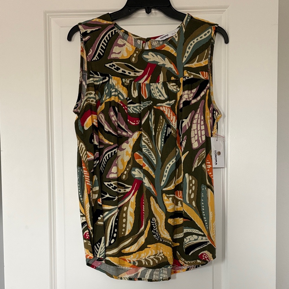NWT Sonoma Patterned Misses Tank